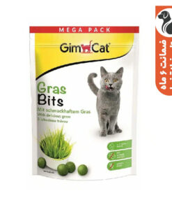 تشویقی گربه جیم کت مدل مگاپک با طعم علف گربه Mega Pack Grasbits وزن 425 گرم