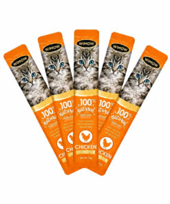 بستنی گربه ویموو مدل Cat Snacks طعم مرغ وزن 15 گرم بسته 5 عددی