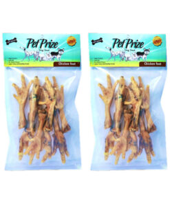 تشویقی سگ پت پرایز مدل Chicken Feet وزن 95 گرم بسته 2 عددی