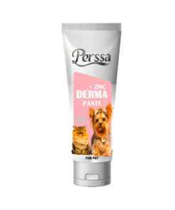 خمیر تقویت پوست مو سگ و گربه پرسا مدل Derma Paste zinc plusوزن 100گرم