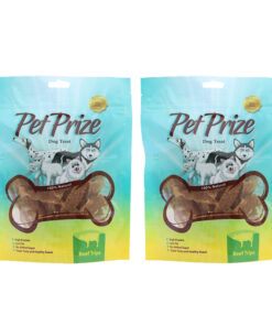 تشویقی سگ پت پرایز مدل Beef tripe وزن 40 گرم بسته 2 عددی