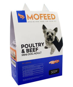 غذای خشک سگ مفید مدل مینی داگ ادالت Poultry&Beef وزن 500 گرم