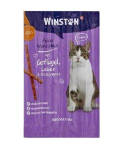 تشویقی گربه وینستون مدل مدادی با طعم مرغ و جگر - 34 گرم بسته 10 عددی