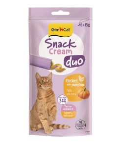 بستنی گربه جیم کت مدل Snack Cream Duo طعم مرغ و کدو حلوایی وزن 90 گرم